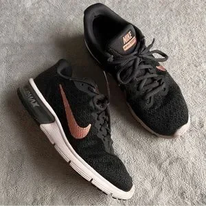 Nike Shoes Nike Air Max Sequent 2 Athletic Sneaker Anthracite Black Metallic Red Bronze 65 Poshmark